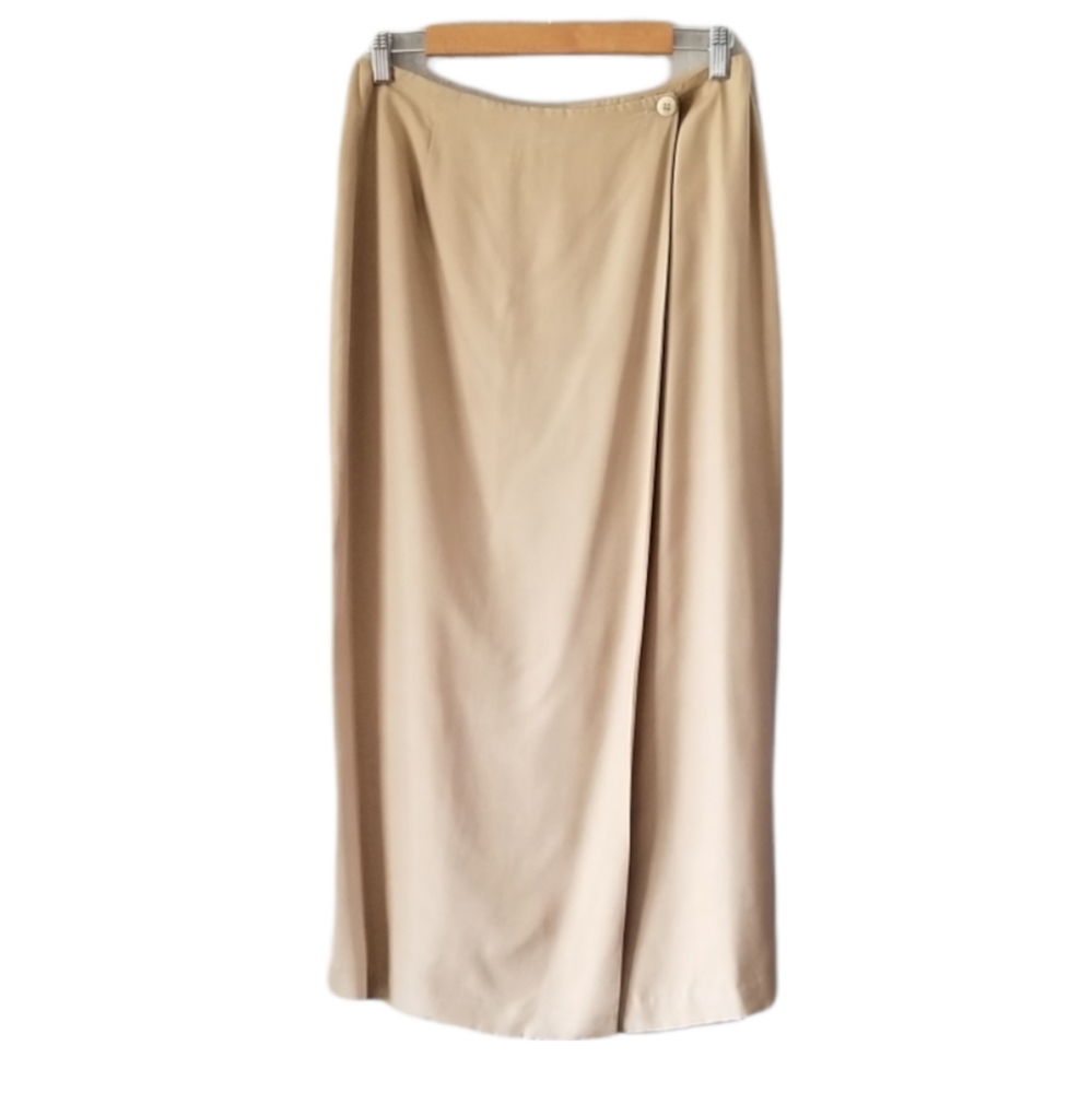Vittadini Sport 100% Silk Skirt Wrap Midi